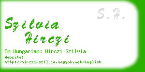 szilvia hirczi business card